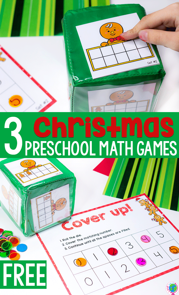 3 Christmas Math Games for Preschool