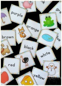 Free printables for color recognition