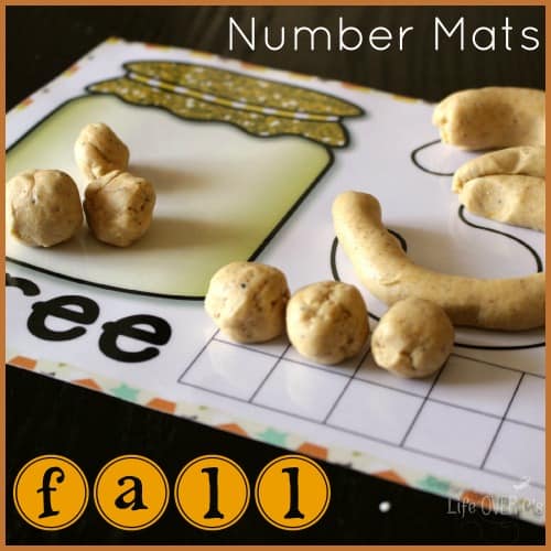 Fall number mats for 1-10. Lots of fun!