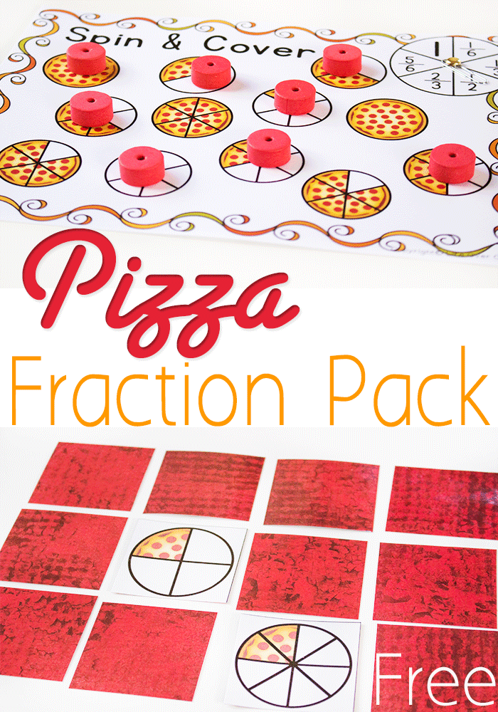 pizza fractions worksheet