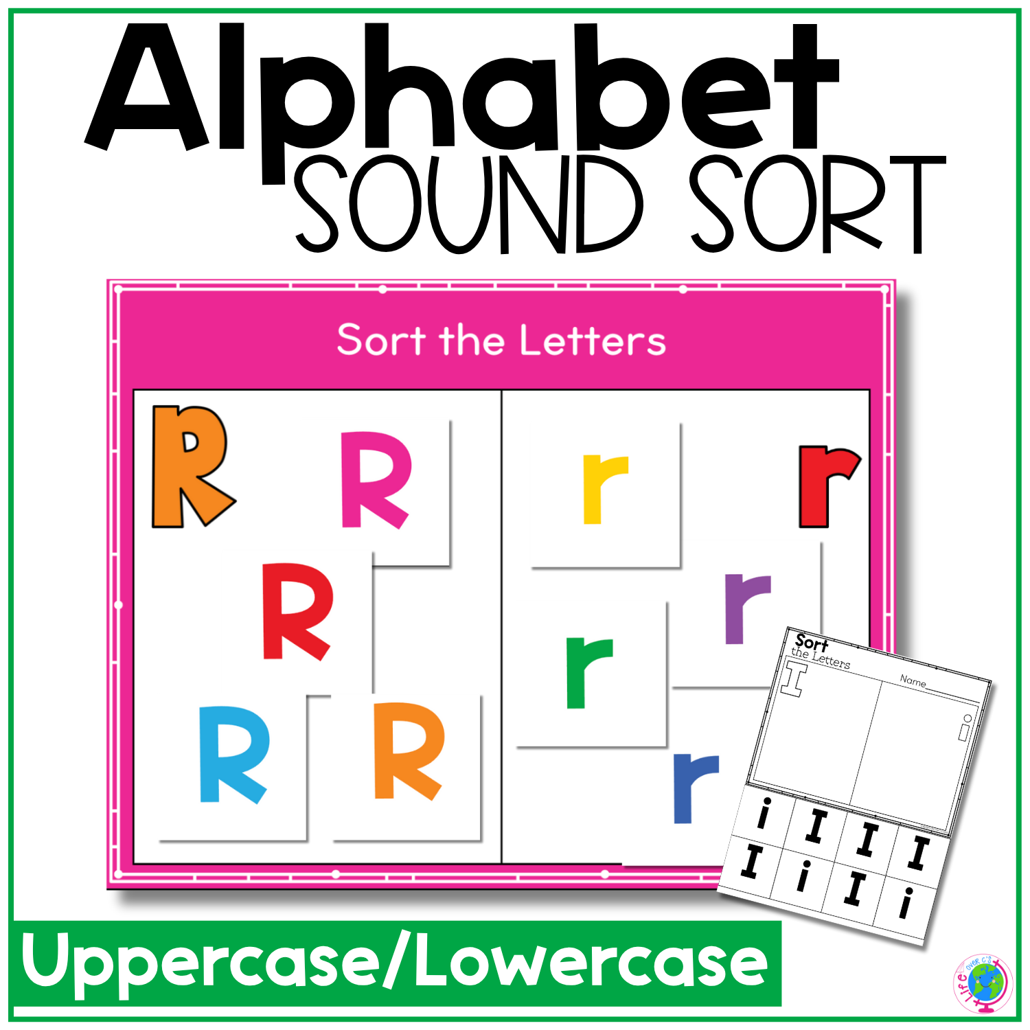 alphabet uppercase lowercase letter sort