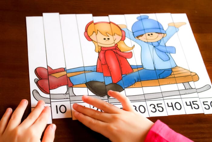 Free Winter Skip Counting Activity for Kids