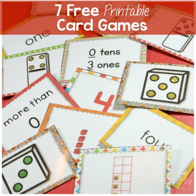 7 Free Card Games For Counting To Five And Much More 
