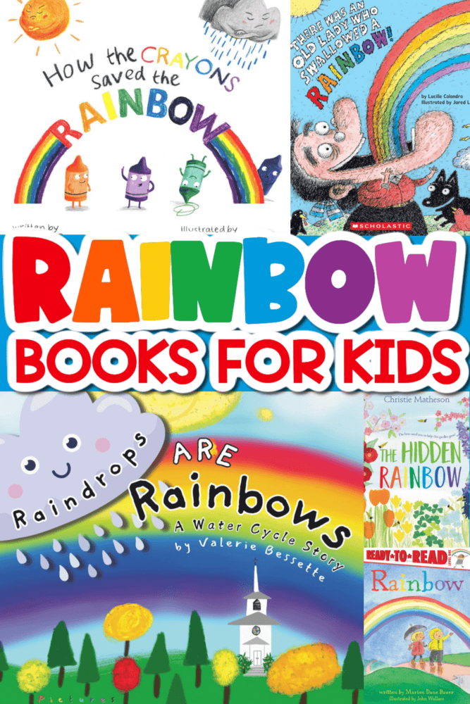 discover the beauty of rainbows with these 25 rainbow books for kids