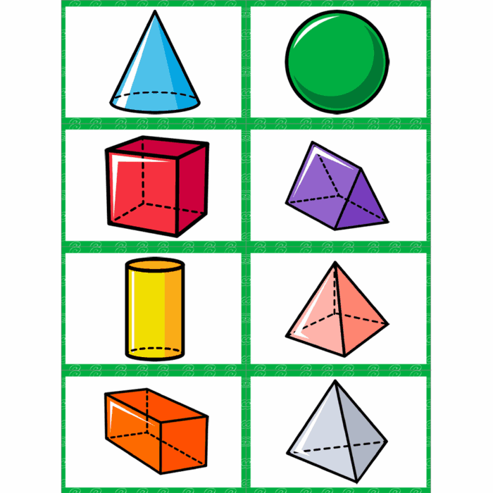 3D Solid Shapes "Slap It" Card Game - Life Over C's