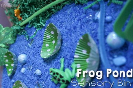 Easy DIY Frog & Pond Habitat Sensory Bin for Kids - Life Over C's