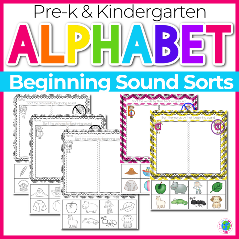 alphabet activities beginning sound sorts