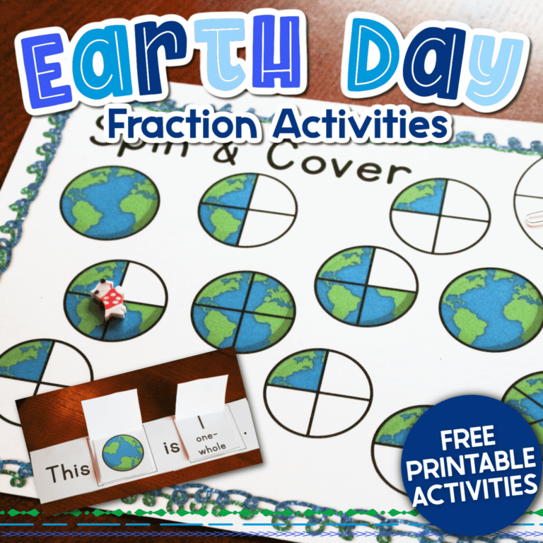 free printable earth day equivalent fraction activities for kids math activities