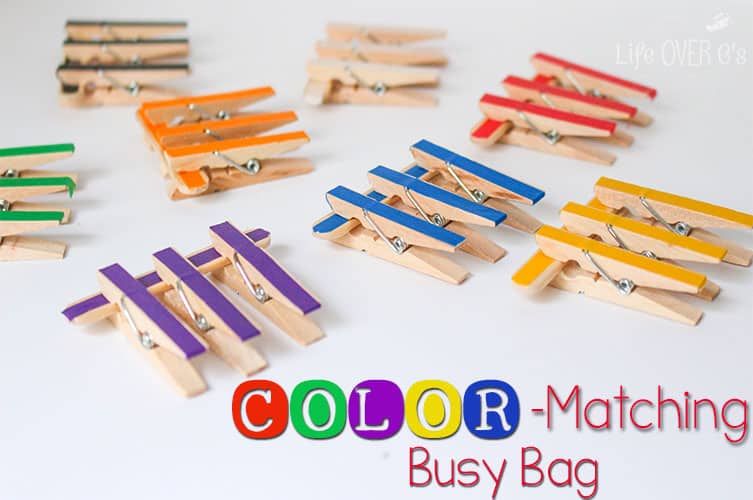 Color Matching: Clothespins and Popsicle Sticks