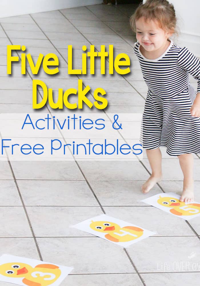 – Life Over C's Tons of fun with these Five Little Ducks on the Pond gross motor activities! Love the free printables!