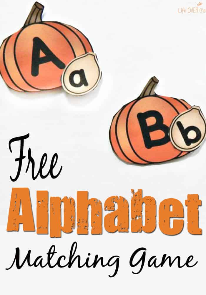 Free Pumpkin Alphabet Matching Game