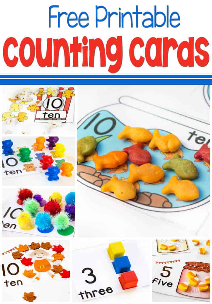 Free Printable Counting Cards For Numbers 1 10