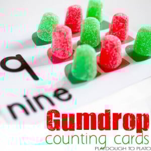These gumdrop counting cards are so adorable! What a fun way to combine learning numbers with a fun treat!