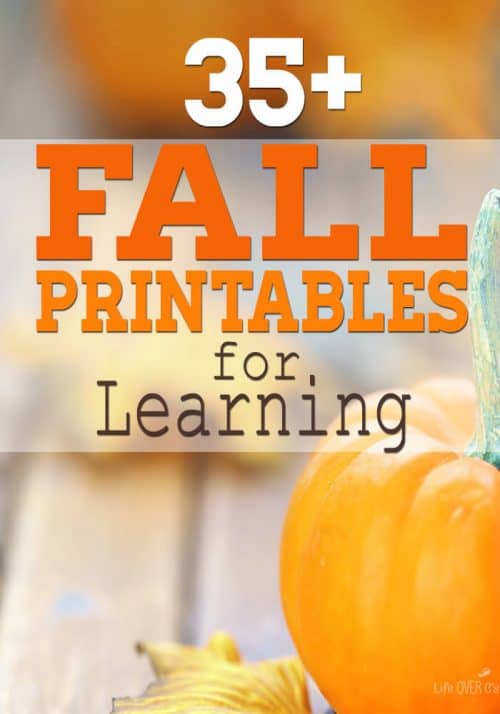 Free Fall Printables for Learning - Life Over C's