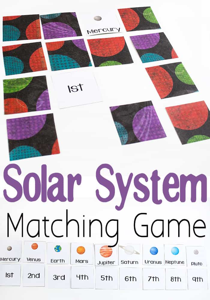 free printable solar system matching game life over c s