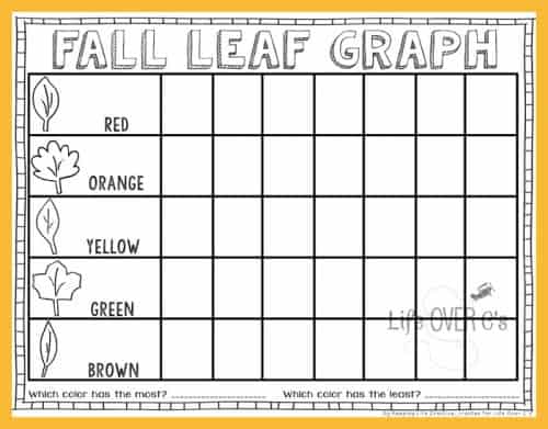 Free Printable Fall Leaf Graphing Activity for Kids