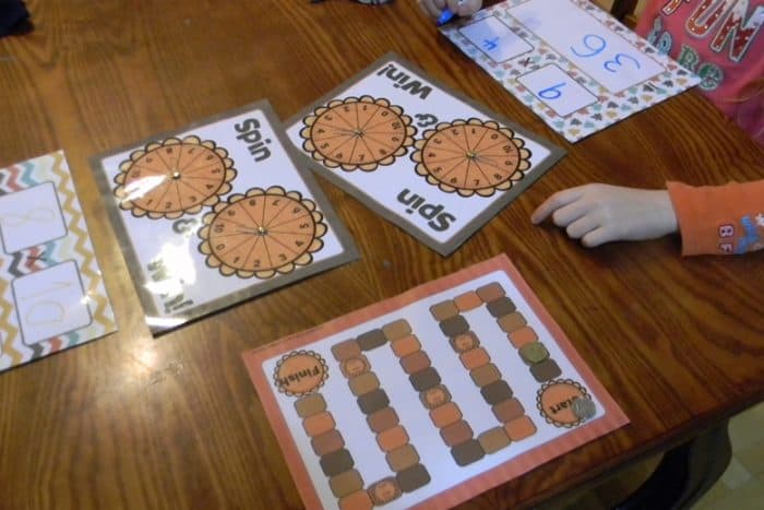 Practice multiplication facts with this fun partner game. Kids will love leaning their multiplication facts as they travel though the game board.