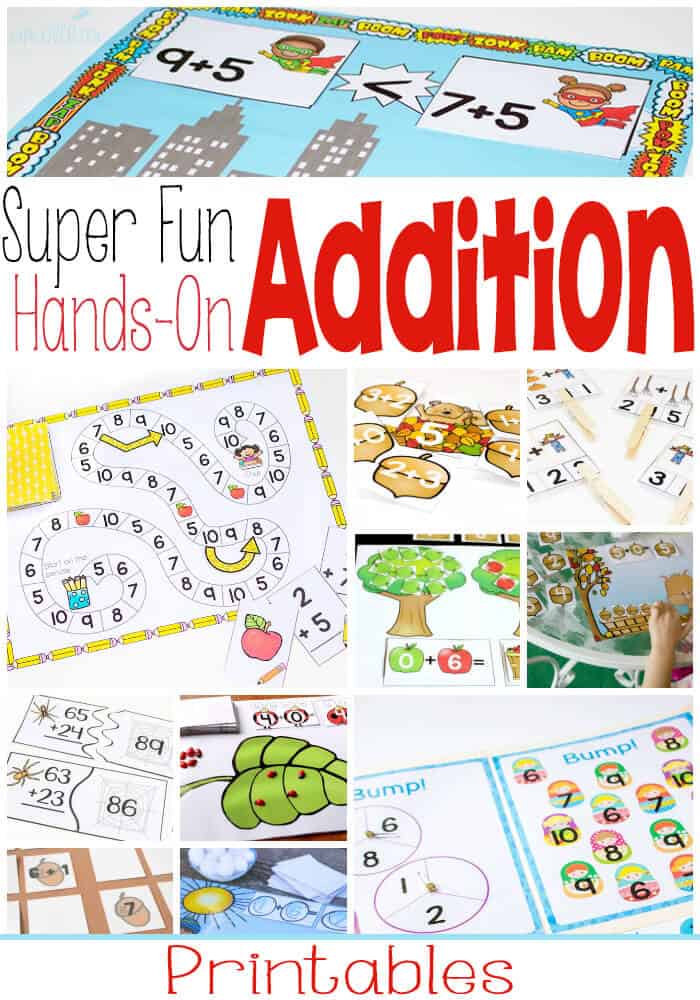 super fun, hands-on addition printables for learning. I'm always adding more, so be sure to pin this post for easy reference!