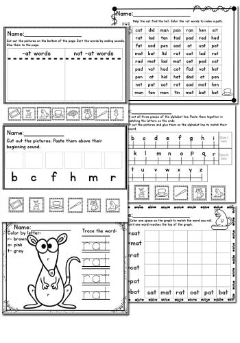 cvc word printables