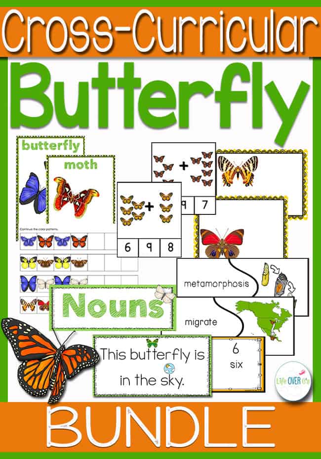 – Life Over C's This butterfly math and literacy bundle is perfect for a butterfly or life cycle unit! Practice addition, prepositions, counting, sorting and more with a fun butterfly theme!