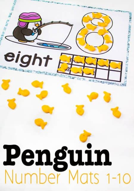 Free Printable Penguin Number Mats for 1-10 - Life Over C's