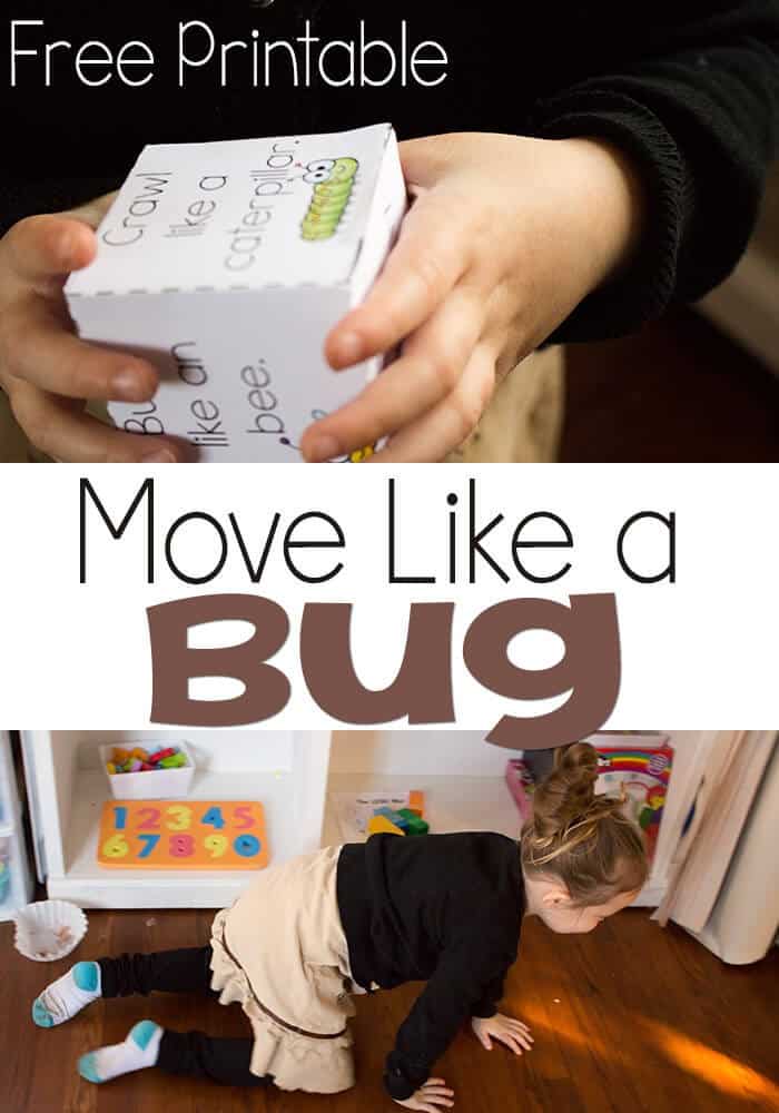 Free Printable: Move Like A Bug Gross Motor Skill Game