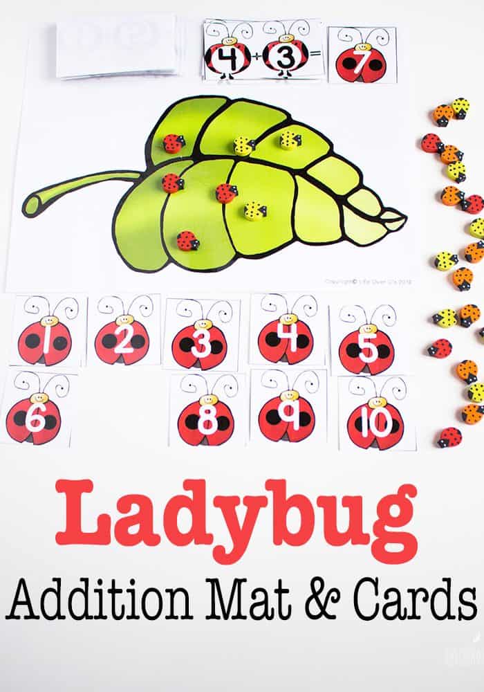 ladybug themed free printable adding to 10 activity life over c s