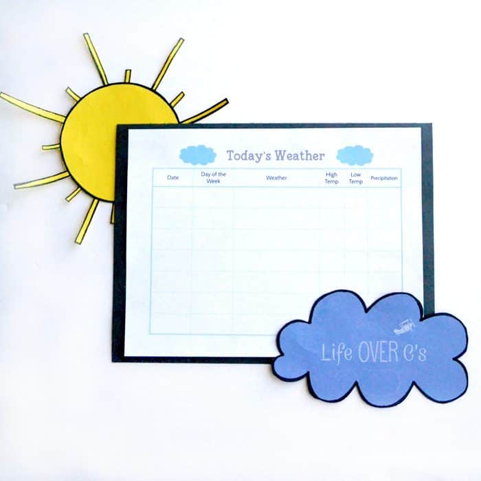 Weather Chart Printable