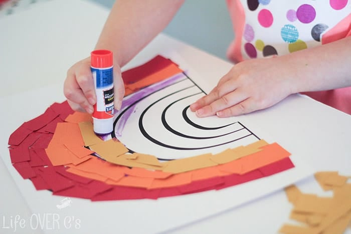 Crumpled Paper Rainbow Craft To Teach Colors And Fine Motor Skills!