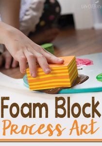 This foam block process art exploration is a great way to let kids express their imagination. Grab your foam blocks, some paints and check out this post for great ideas!