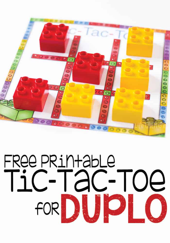 Free Printable Tic Tac Toe for DUPLO