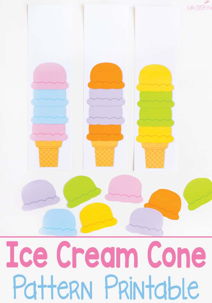 ice cream cone patterns printable