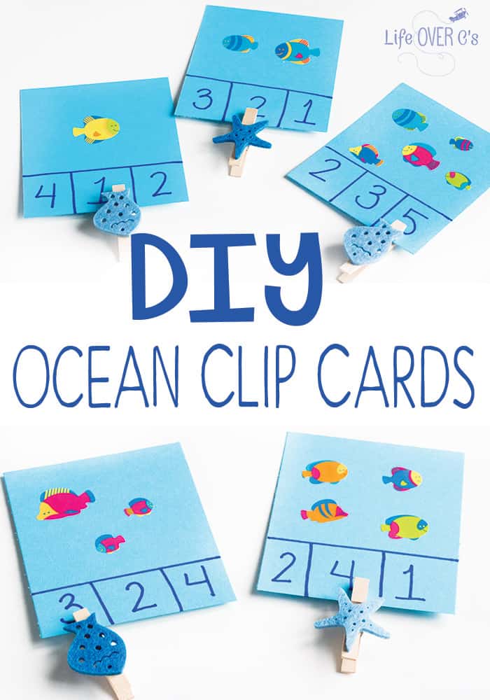 DIY Ocean Clip Cards for Counting 6 these diy ocean clip cards for counting will be perfect for a preschool ocean theme! practice counting to 6 and work on fine-motor skills with an activity you can make in less than five minutes.