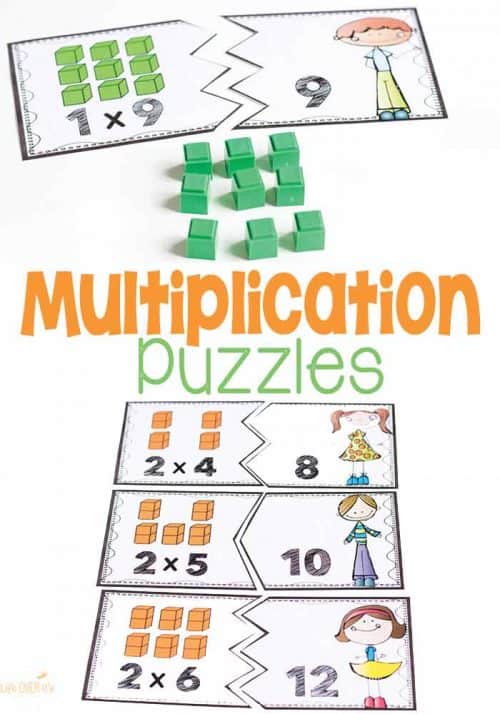 Low-Prep Multiplication Puzzles for Multiples of 1-10
