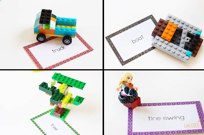 43 LEGO Crafts for Kids: Building Blocks of Imagination: LEGO Charades is the perfect family and kid activity for all ages!! Use the free printable cards, build the words on the cards with the LEGO bricks and have everyone guess what is being built! So much fun!