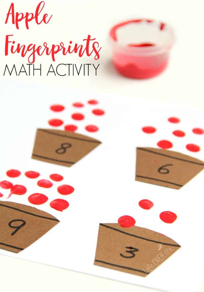 Fun Apple Fingerprint Math Activity For Building Fine Motor Skills Fun Apple Fingerprint Math Activity For Building Fine Motor Skills