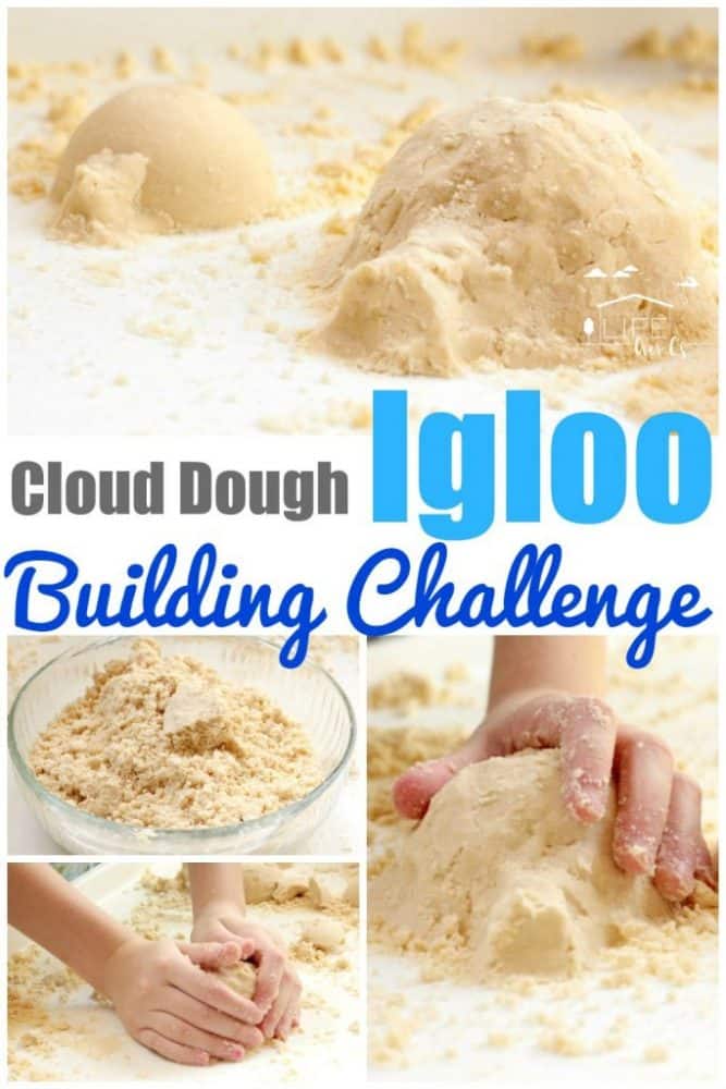 Cloud Dough Igloo Building Challenge for Kids 6 cloud dough igloo building challenge