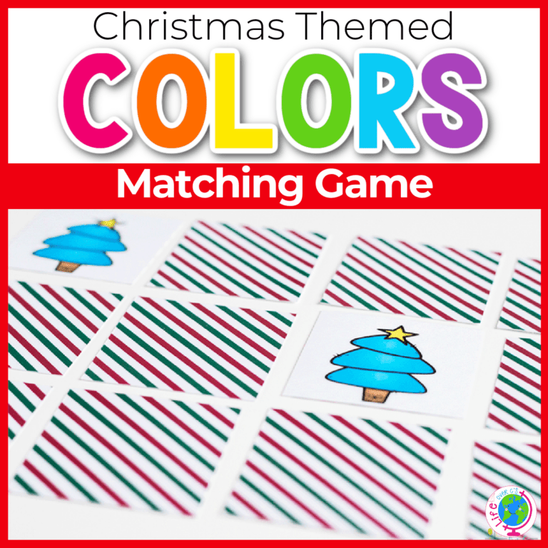 christmas colors matching game for preschoolers