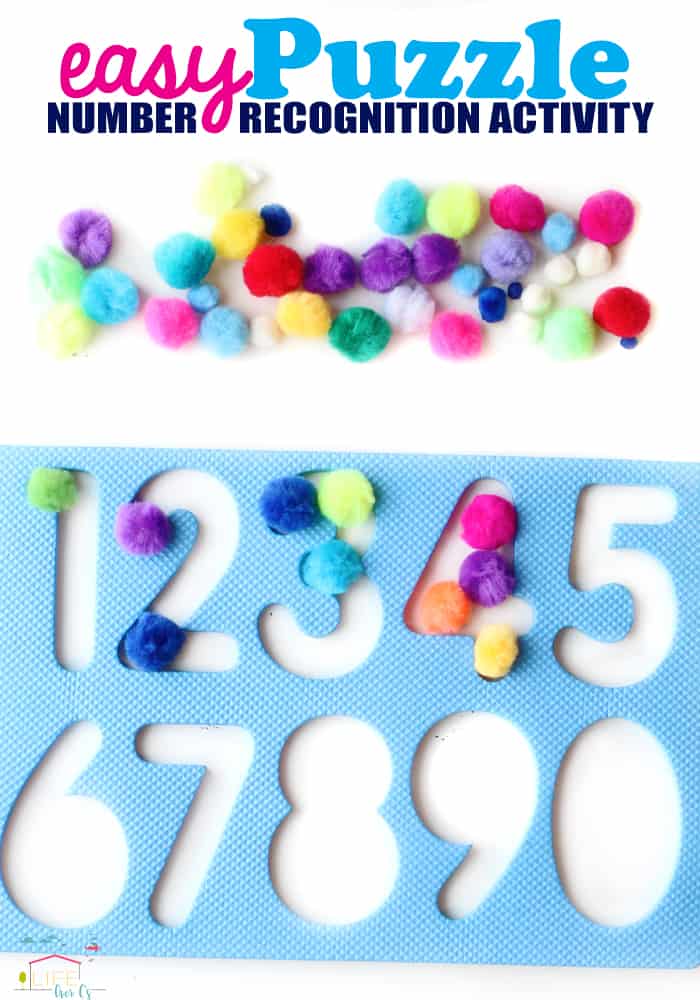 Easy Puzzle Number Recognition Activity for Kids - Life Over Cs