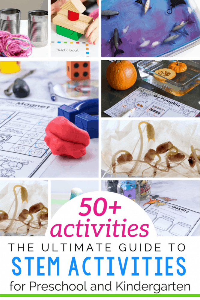 – Life Over C's 50+ Easy STEM activities for preschoolers and kindergarteners.