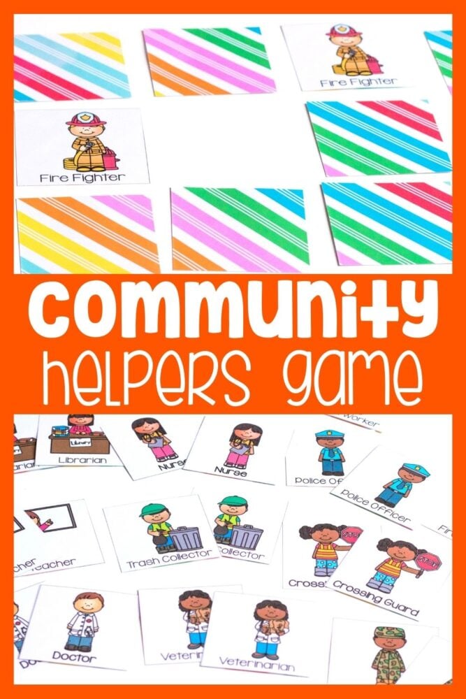 community helpers matching game for preschoolers