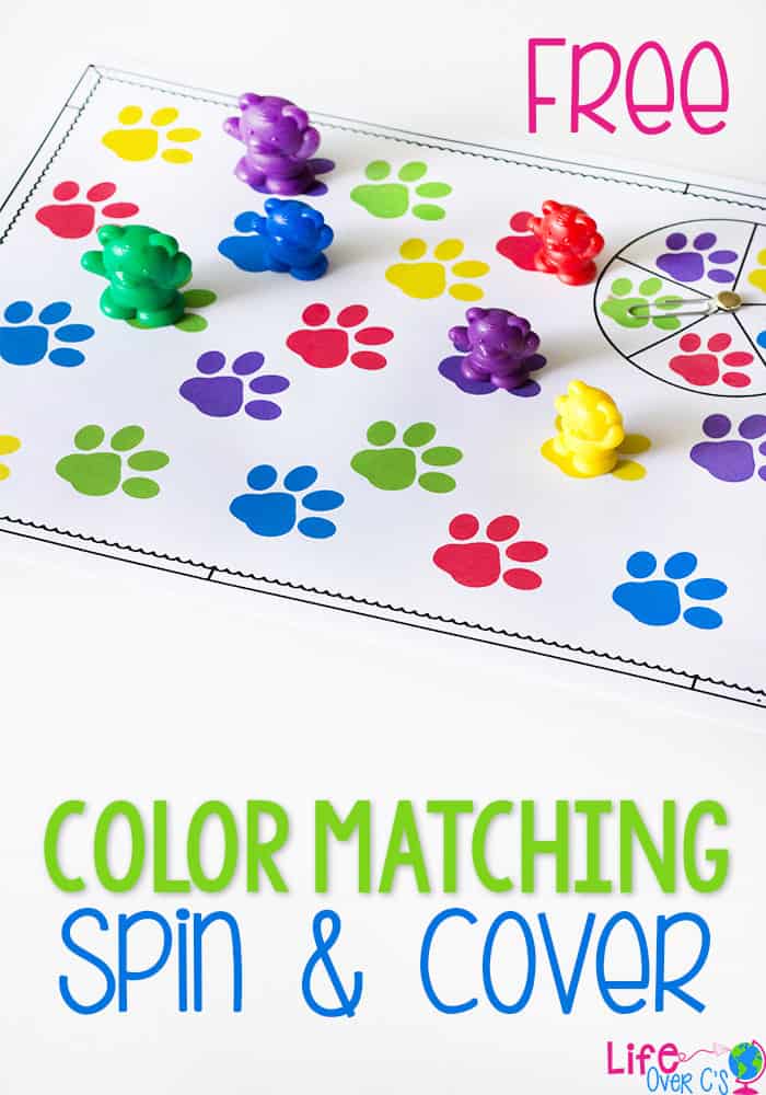 animal paw print color matching game for preschoolers life over cs