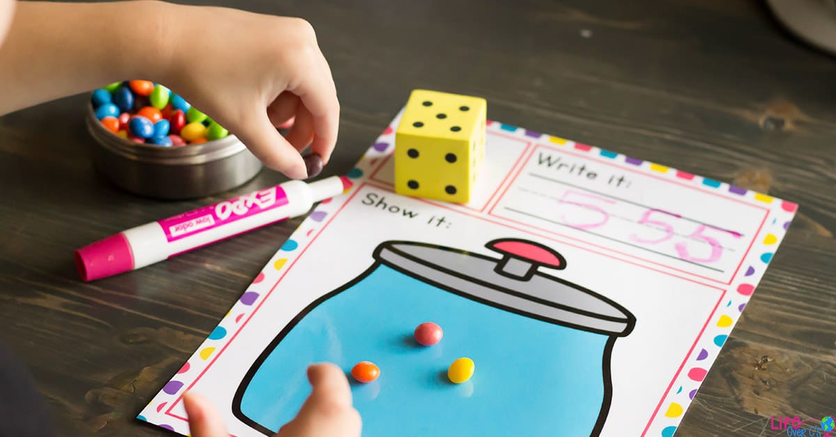 Candy Jar Roll And Count Dice Game For Preschoolers Life Over Cs