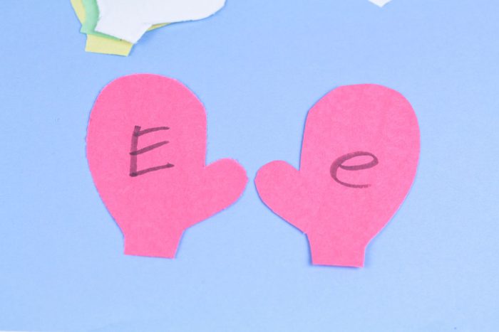 Easy DIY Mitten Letter Matching Activity