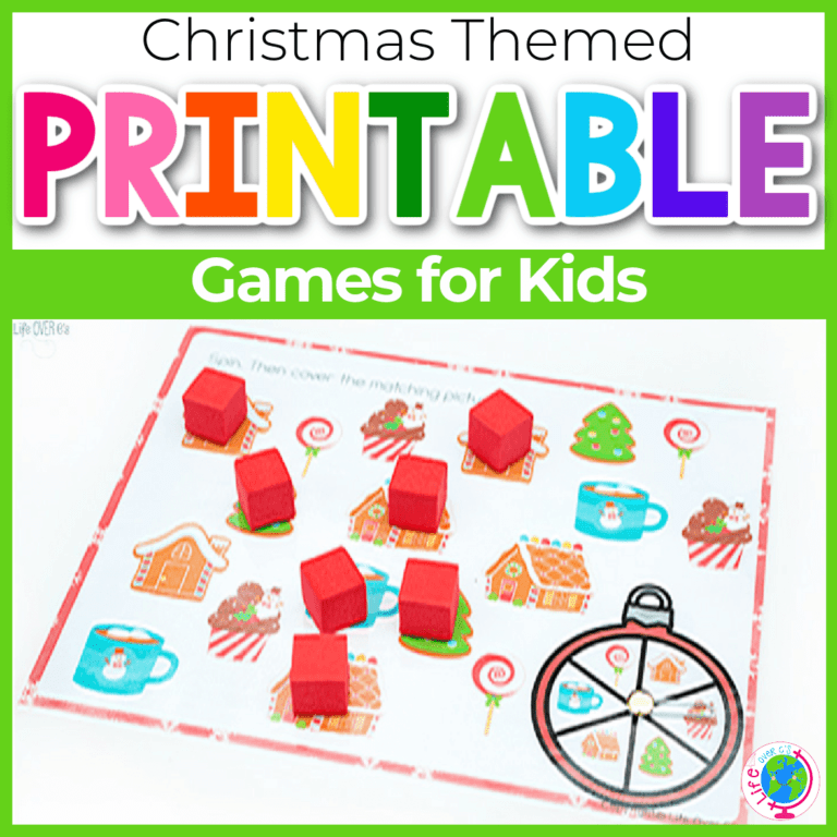 christmas theme printable games for kids