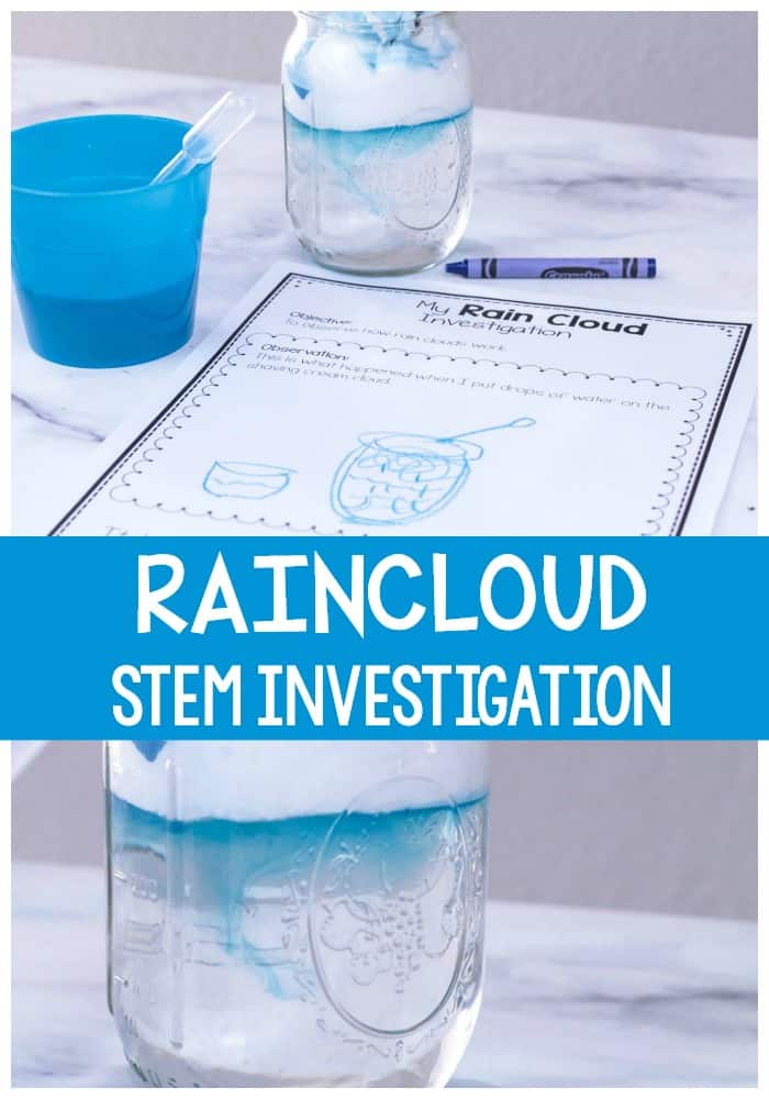 rain cloud stem investigation and free printable