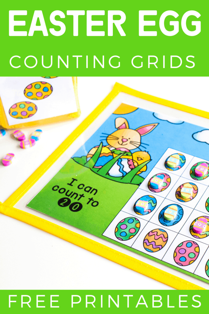 free printable easter counting grids.