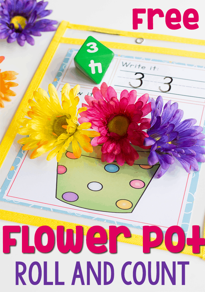 FREE Spring Roll and Cover Math Activity - The Kindergarten Connection