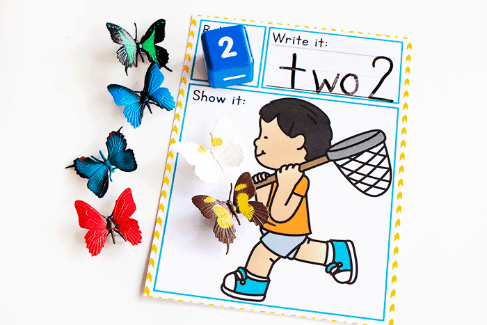 Count & Match Butterflies 1-30 Counting and Addition Math Tubs Spring