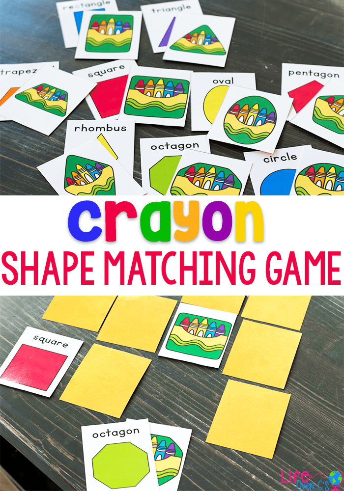 fun free printable crayon shape matching game